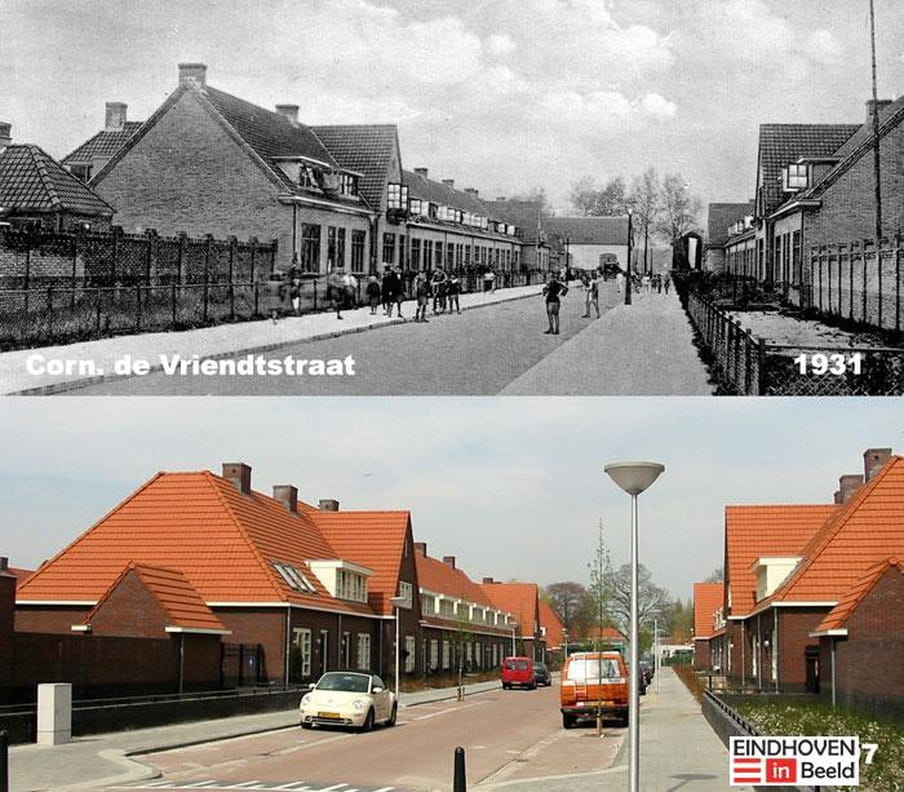Cornelis de Vriendtstraat, Eindhoven, 1931 en 2017