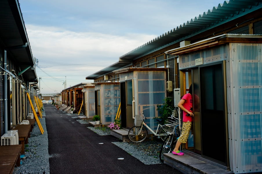 Ushigoe kamp. Tijdelijke huisvesting voor bewoners die twee jaar geleden uit het besmette gebied moesten vluchten. Foto: Tomás Munita/Hollandse Hoogte