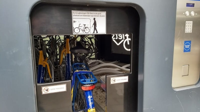 De automatische ov-fietsenstalling op station Bunnik.