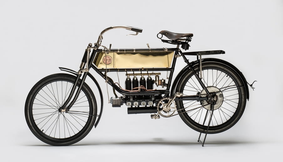 Motor FN 4 Cilinder, ca. 1905. Foto: BELvue / Philippe de Formanoir