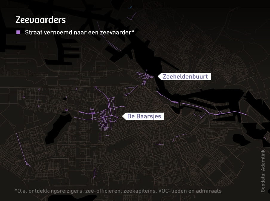 Straten van de eerdergenoemde nieuwe wijk in IJburg staan niet op de kaart.