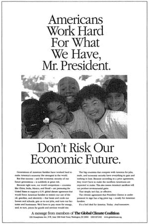 Twee advertenties van The Global Climate Coalition uit 1997