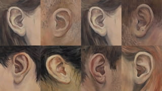 Oren zijn uniek. Net als vingerafdrukken en irissen, kunnen ze dienen ter identificatie van een persoon. Met dit in gedachten schilderde kunstenaar Jeremias Altmann portretten van mensen op basis van hun oren.