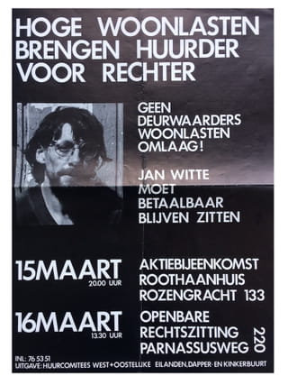 Affiche rechtszaak Jan Witte
