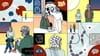 Header illustratie korte strip visuele weerslag van het gesprek 