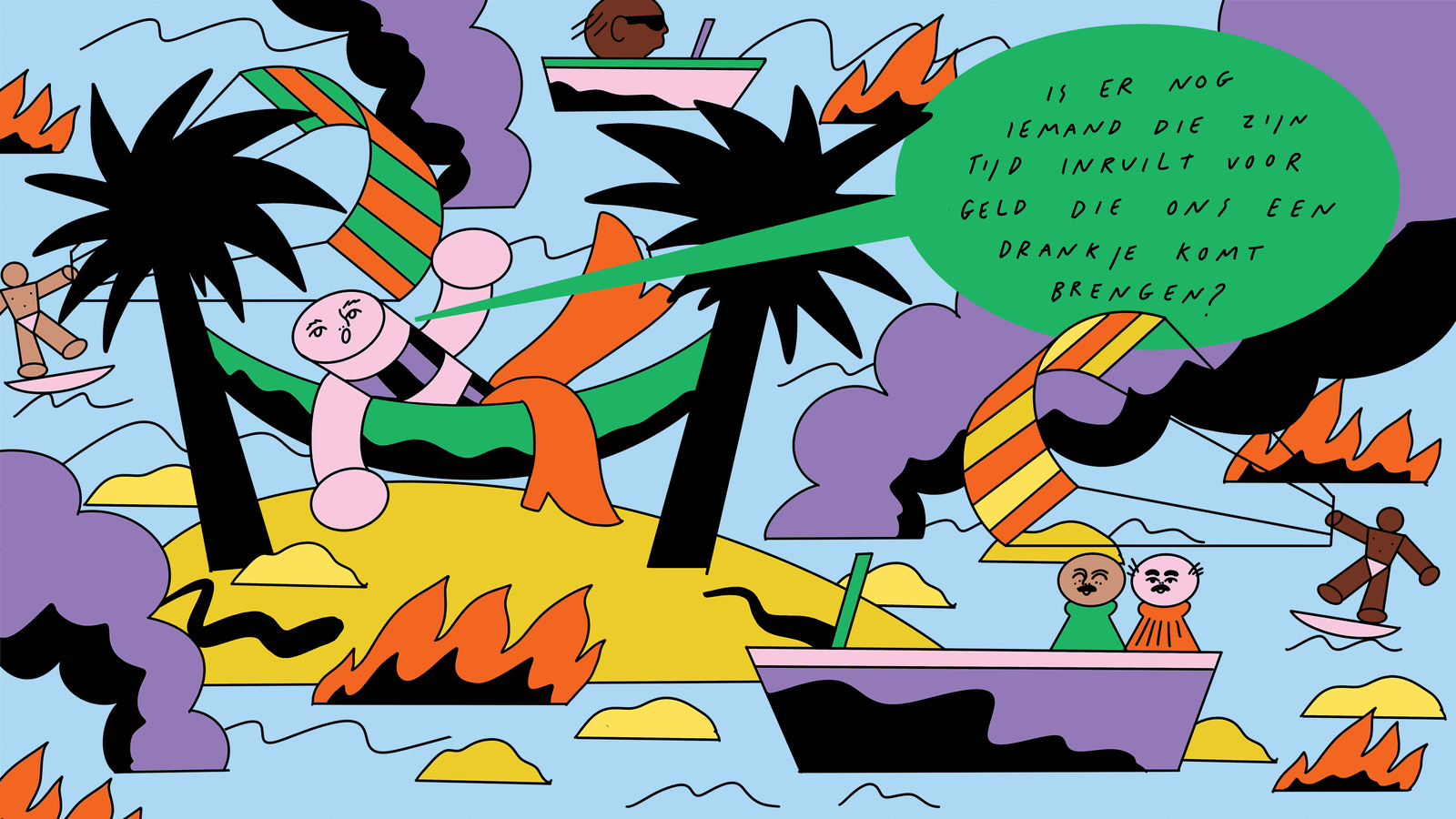 Cashen met crypto op een palmstrand. Zo ontvlucht de verwende middenklasse  het systeem dat haar rijk maakte - De Correspondent