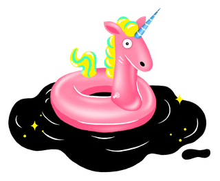 Illustratie van een unicorn-zwemband